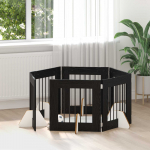 Koerav&auml;rav koos aluspuudega 6 pcs must tamm 60 x 60 cm