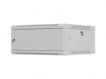 LANBERG WALL-MOUNTED INSTALLATION RACK CABINET 19" 4U 600X600 GREY, METAL DOOR (FLAT PACK)