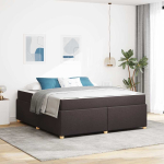 Voodi raam madratsiga tume pruun 180 x 200 cm kangas