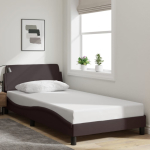 Voodiraam dover tumepruun 100x200 cm kangas