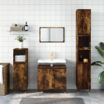3-osaline vannitoa m&ouml;&ouml;blikomplekt, suitsutatud tamm, tehispuit