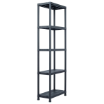 Hoiuriiul, must, 125 kg, 60 x 30 x 180 cm, plast