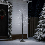 Lumega kaetud led-j&otilde;ulupuu pruun 22 x 22 x 180 cm plastmass