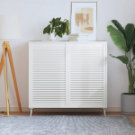 Kapiuksed, v&otilde;rega disain 2 tk valge 99,3x59,4 cm m&auml;nnipuit