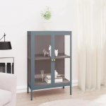 Puhvetkapp, antratsiit, 75 x 35 x105 cm, teras ja klaas