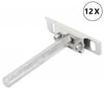 Ujuvad riiuliklambrid, 12tk, n&auml;htamatud &oslash;12x100 mm s&uuml;sinikteras