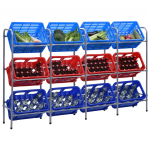 Hoiuriiul 12 kastile, h&otilde;bedane, 190 x 33 x 116 cm, teras