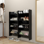 Seina kingakapid 4 tk, must, 60 x 18 x 60 cm, tehispuit