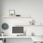 Seinariiulid 2 tk, valge, 110 x 11 x 9 cm, m&auml;nnipuit