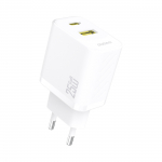 Dudao A26T GaN 25W USB-A, USB-C Charger - White