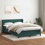 Box vedruvoodi madratsiga tumeroheline 160x220 cm samet