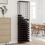 Veiniriiul 95 pudelile, must, 54 x 18 x 200 cm, sepistatud raud