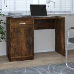 Kirjutuslaud sahtli ja kapiga, suitsutamm, 100x40x73, tehispuit