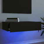 Telerialus led-tuledega, must, 60 x 35 x 15,5 cm