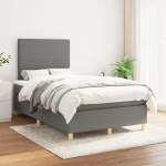 Kontinentaalvoodi madratsiga, tumehall, 120x200 cm, kangas