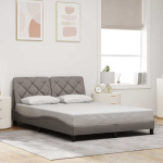 Voodiraam ilma madratsita taupe 120x200 cm kangas