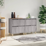 Puhvetkapid 2 tk, hall sonoma tamm, 60 x 35 x 70 cm, tehispuit