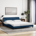 Voodiraam peatsiga dover sinine 180x200 cm kangas