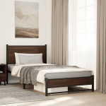 Metallist voodiraam ilma madratsita pruun tamm 100x200 cm