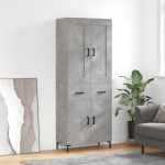 K&otilde;rge kapp, betoonhall, 69,5 x 34 x 180 cm,tehispuit