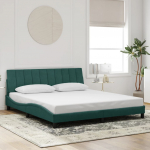 Voodiraam ilma madratsita hanko tumeroheline 180x200 cm samet