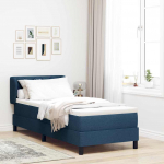 Vedruvoodi madratsiga madratsiga sinine 80 x 200 cm kangas