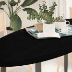 Lauaplaat, tumepruun, 140 x 60 x 4 cm, tammepuit ovaalne