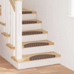 Iseliimuvad treppimatid 15 pcs pruun 56 x 17 x 3 cm