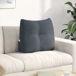 Seljatugi padi tumehall 60 x 24 x 50 cm samet