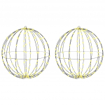 Pall koos 384 led-iga 2 pcs soe valge 60 cm metall