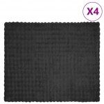 Valej&otilde;hvikaristu tekk 4 pcs tumehall 220 x 240 cm pol&uuml;ester
