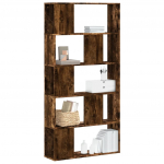 Raamaturiiul 5 korrust suitsutamm 80,5x23,5x162,5 cm tehispuit