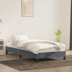 Voodiraam ilma madratsita tumehall 90x210 cm samet