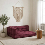 Pallet diivanipatjade padi 3 pcs bordeaux 120 x 80 x 38 cm