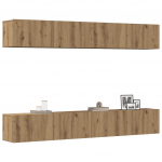 4-osaline seinale kinnitatav telekakappide komplekt, tamm, 100 x 30 x 30 cm