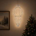 J&otilde;ulufiniaalne valgus 320 led-i k&uuml;lm valge l&auml;bim&otilde;&otilde;t 40 x 75 cm