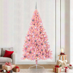 Tehis pre-lit j&otilde;ulupuu koos 300 led-iga roosa 240 cm pvc