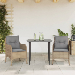 3-osaline aiam&ouml;&ouml;bli komplekt patjadega, beež, pol&uuml;rotang