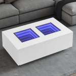 Kohvilaud led-tuledega, valge, 116x69x40 cm