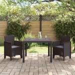 Aia s&ouml;&ouml;gilaudade komplekt 3 pcs pruun polt rattan