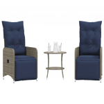 Lamavad aiatoolid 2 tk lauaga, hall, pol&uuml;rotang