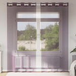 Voile kardinad l&auml;biv&otilde;redega 2 tk lilla 140x245 cm