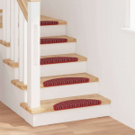 Iseliimuvad treppimatid 15 pcs punane 56 x 17 x 3 cm
