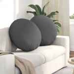 Istumispatjad 2 pcs tumehall &oslash;60 x 21 cm kangas