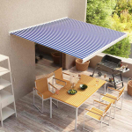 K&auml;sitsi sisset&otilde;mmatav varikatus 350 x 250 cm, sinine ja valge
