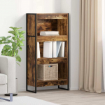Raamaturiiul suitsu tamm 80 x 30 x 155 cm tehispuit