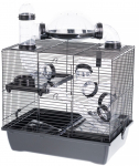 INTER-ZOO Rocky + Terrace black - cage for a hamster