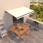 Automaatselt sisset&otilde;mmatav varikatus, 450x300 cm kreemjas