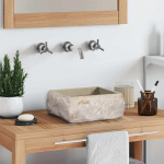 Valamu, kreemjas, 30x30x13 cm, marmor