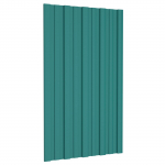 Katusepaneel 12 pcs roheline 80 x 45 cm tsingitud teras